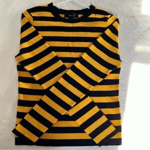 Forever 21 yellow and black striped long sleeve